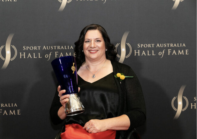 Louise Sauvage at the 2019 Sport Australia Hall of Fame ceremony Louise Sauvage at the 2019 Sport Australia Hall of Fame ceremony